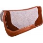 Brown Gray Therapeutic Contour Felt Western Saddle Pad