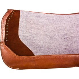 SP002 Brown Gray Therapeutic Contour Felt Western Saddle Pad