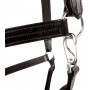 Black Leather Triple Stitched Adjustable Padded Horse Halter