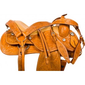 10049 Tooled Reining Trail Western Pleasure Horse Saddle Tack 15 16