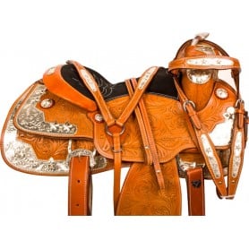 10046 Chestnut Silver Western Show Horse Saddle Tack 15 16