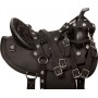 Black Arabian Synthetic Western Horse Saddle Tack 18