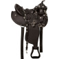 Black Arabian Synthetic Western Horse Saddle Tack 18