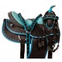 Blue Crystal Cordura Trail Western Horse Saddle Tack 14 16