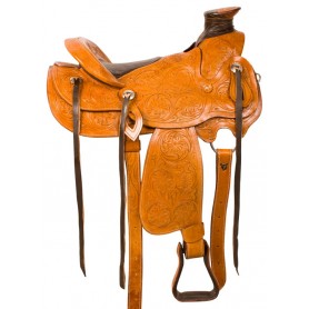 10104 Tooled Roping Ranch Roper Western Horse Saddle Tack 15 16