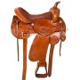 Tooled Comfortable Trail Western Horse Saddle Tack 16