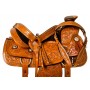 Chestnut Tooled Western Ranch Roper Horse Saddle Tack 16