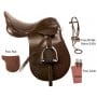 Complete Brown All Purpose English Saddle Bridle Package 18