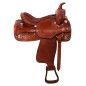 Brown Western Ranch Training Trail Horse Saddle Tack 15