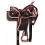 Pink Crystal Youth Synthetic Western Pony Saddle Tack 10 13