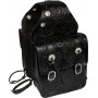 Hand Tooled Large Black Leather Western Trail Saddle Bags
