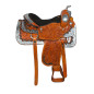 Premium Silver Western Pleasure Show Horse Saddle 16 17