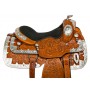 Silver Leather Western Pleasure Show Horse Saddle Tack 16