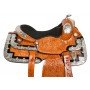 Chestnut Silver Inlay Western Pleasure Show Saddle Tack 16