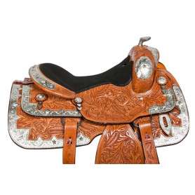 10149 Silver Chestnut Western Pleasure Show Horse Saddle Tack 16