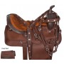 Brown Light Western Trail Synthetic Horse Saddle Tack 14 17