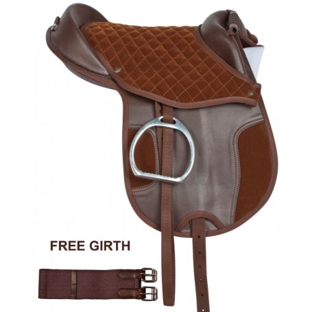 Brown Synthetic Leadline Pony Youth Kids Horse Saddle 12
