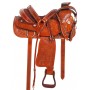 Chestnut Studded Western Roping Ranch Horse Saddle 16
