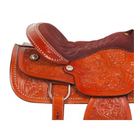 10170 Chestnut Studded Western Roping Ranch Horse Saddle 16