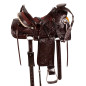 Dark Brown Roping Western Ranch Horse Saddle Tack 16