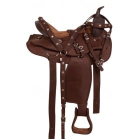 10174 Western Brown Synthetic Pleasure Trail Saddle Tack 15 18