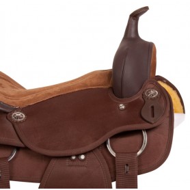 10174 Western Brown Synthetic Pleasure Trail Saddle Tack 15 18