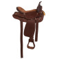 Western Brown Synthetic Arabian Trail Saddle Tack 14 18