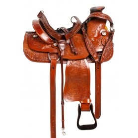 10177 Studded Wade Tree Ranch Roping Western Horse Saddle 16