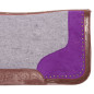 Purple Suede Gray Felt Contour Western Horse Saddle Pad