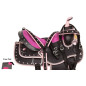Pink Blingy Western Trail Synthetic Horse Saddle Tack 14 15