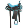 Turquoise Silver Western Synthetic Horse Saddle Tack 18