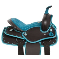 10797 Teal Synthetic Western Pony Youth Kids Saddle Tack 10 13