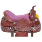 Purple Inlay Barrel Racing Western Horse Saddle Tack 16