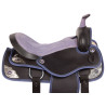 Purple Silver Synthetic Western Horse Saddle Tack 14 16
