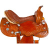 Hand Carved Studded Gaited Western Horse Saddle 14 16