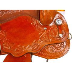 9725G Hand Carved Studded Gaited Western Horse Saddle 14 16