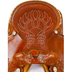 9725G Hand Carved Studded Gaited Western Horse Saddle 14 16