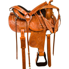 9802A Arabian Studded Barrel Western Horse Saddle Tack 14 16