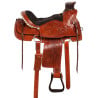 Chestnut Tooled Leather Roping Western Mule Saddle 17