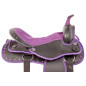 Purple Crystal Western Trail Light Horse Saddle Tack 16
