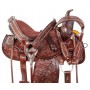 Dark Brown Studded Barrel Western Horse Saddle Tack 16