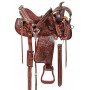 Dark Brown Studded Trail Western Mule Saddle Tack 14 16