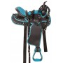 Turquoise Synthetic Western Trail Horse Saddle Tack 15