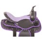 Purple Synthetic Western Trail Horse Saddle Tack 15 17