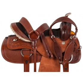 10517 Rough Out Barrel Ranch Trail Western Horse Saddle 16 18