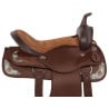 Synthetic Brown Silver Trail Show Horse Saddle Tack 14 15 16 17