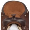 Synthetic Brown Silver Trail Show Horse Saddle Tack 16 17