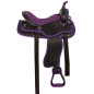Purple Black Western Pleasure Trail Horse Saddle Tack 16