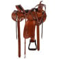 Comfy Tooled Western Pleasure Trail Horse Saddle Tack 15 18