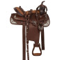 Synthetic Brown Silver Trail Mule Saddle Tack 15
